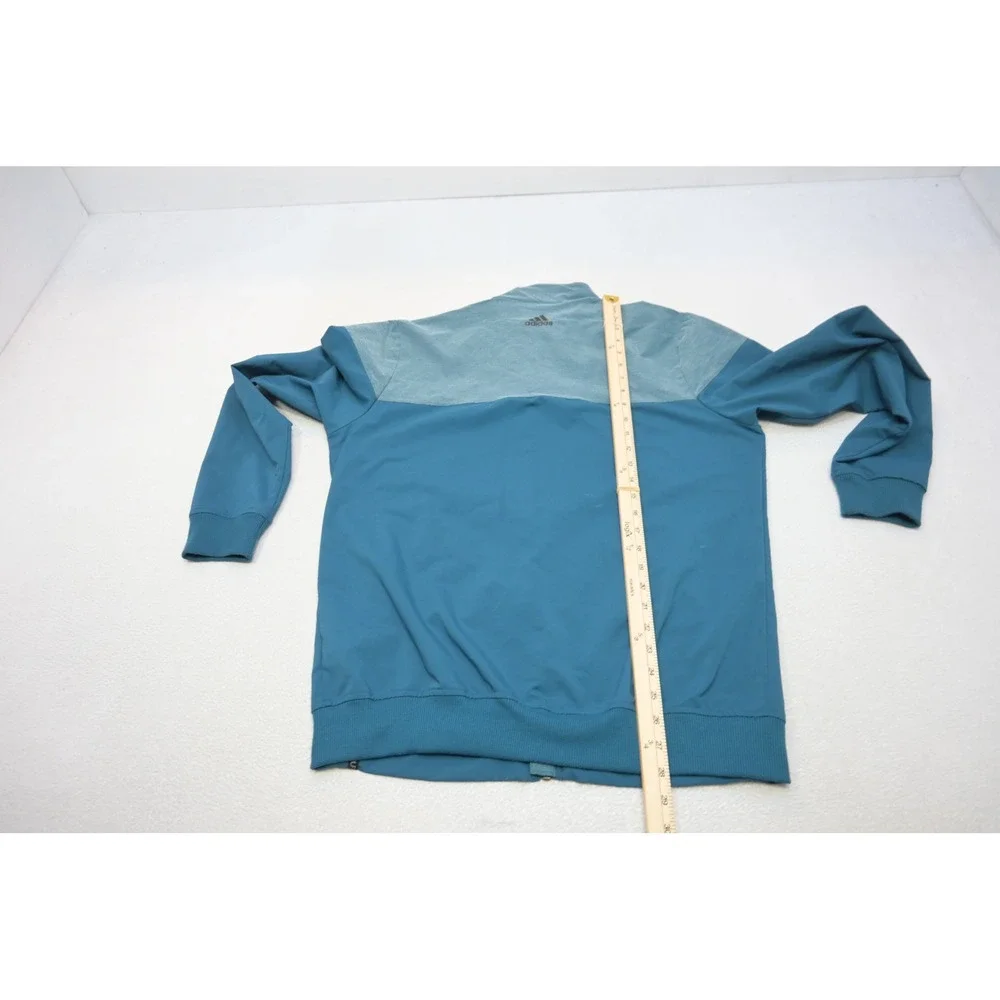 Adidas Golf Jacket Mens‎ Medium Blue Full Zip Mock Neck Performance Excellent